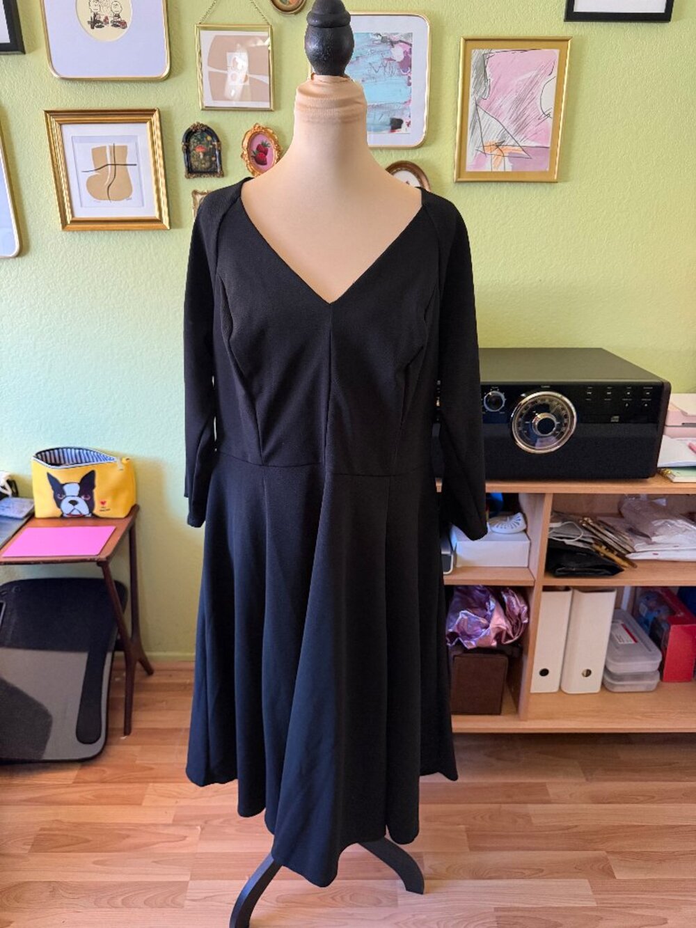NWT ModCloth Black Long Sleeve Dress 2X